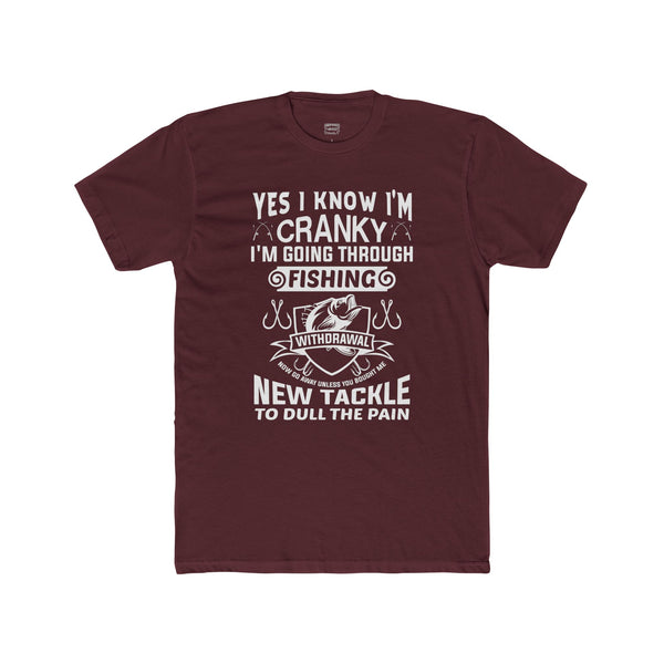 Cranky Fisherman Cotton Fishing TShirt Cotton Crew Tee Graphic TShirt