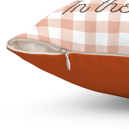 Cutest Pumpkin in the Patch - Indoor Square Throw Pillow - Front and Back Design