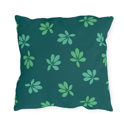 Tropical Green Foliage - Outdoor Throw Pillow