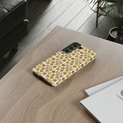 Yellow and White Striped Summer Themed Phone Case