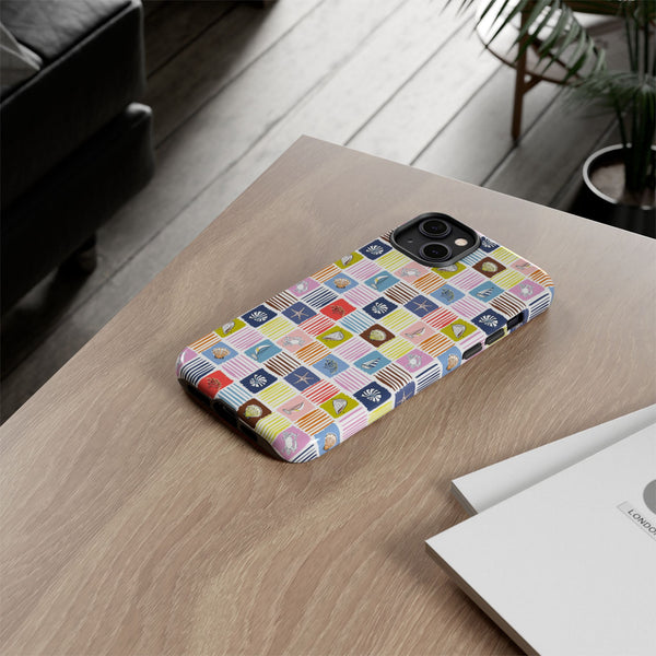 Colorful Seashells Sailboats and Starfish Summer Themed Phone Case