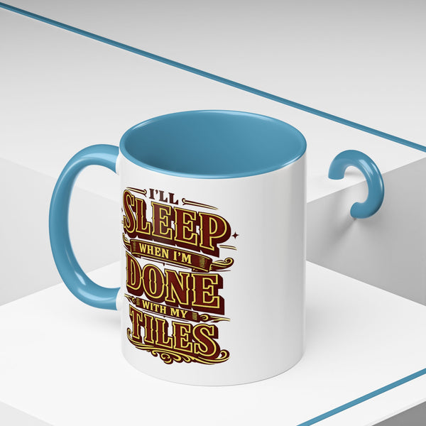 Mahjong Coffee Mug I'll Sleep When Done With My Tiles Game Night Gift