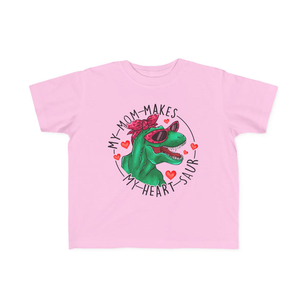 Toddler My Mom Makes My Heart Saur Dinosaur Valentine's Day TShirt