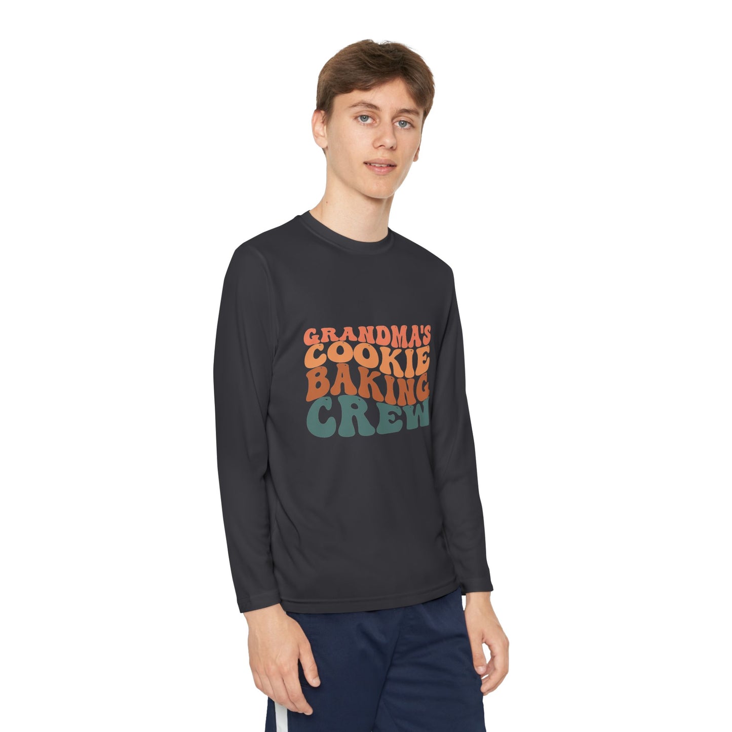 Kids Long Sleeve Grandma Cookie Baking Crew