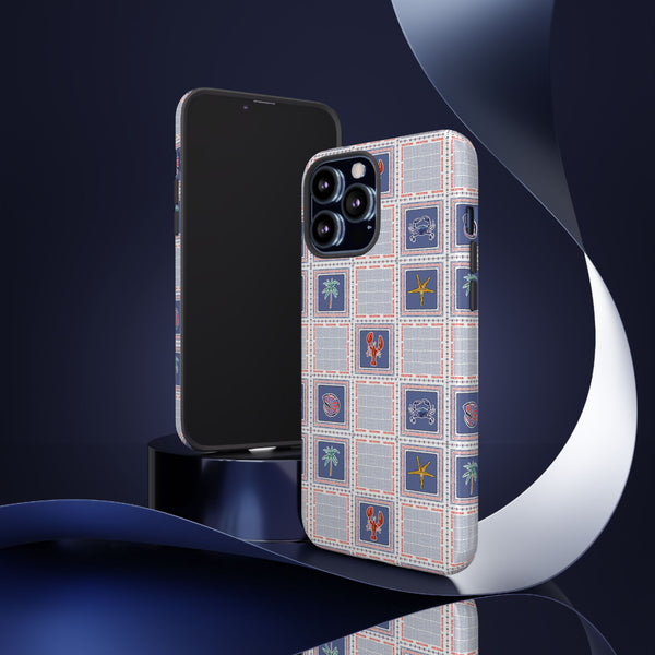 Lobsters Sailboats Seashells - Cell Phone Tough Case