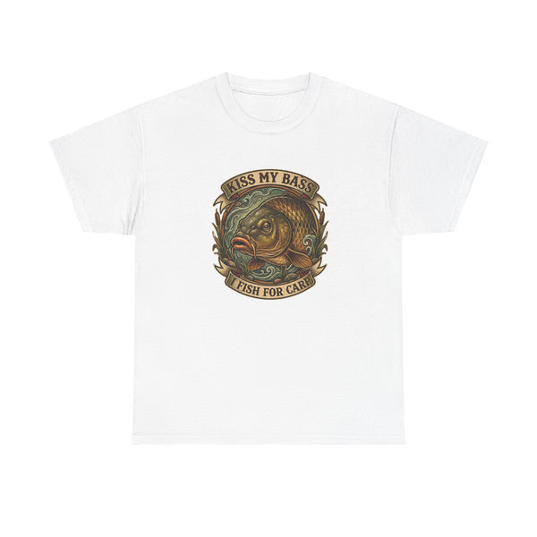 Kiss My Bass, Fish For Cash - Bass Angler Tee