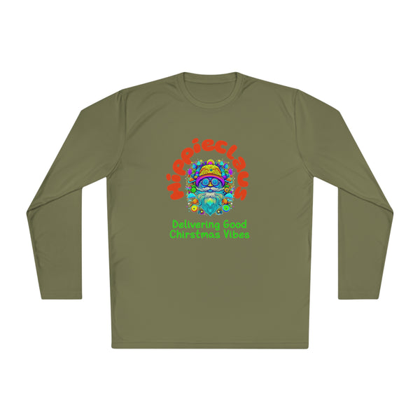 Unisex Long Sleeve TShirt Hippie Claus Graphic Tshirt Funny Tee