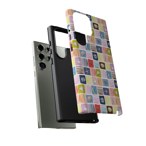 Colorful Seashells Sailboats and Starfish Summer Themed Phone Case