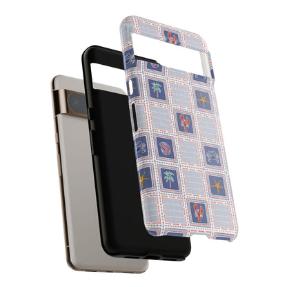 Lobsters Sailboats Seashells - Cell Phone Tough Case