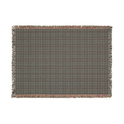 Red and Blue Plaid Woven Throw Blanket