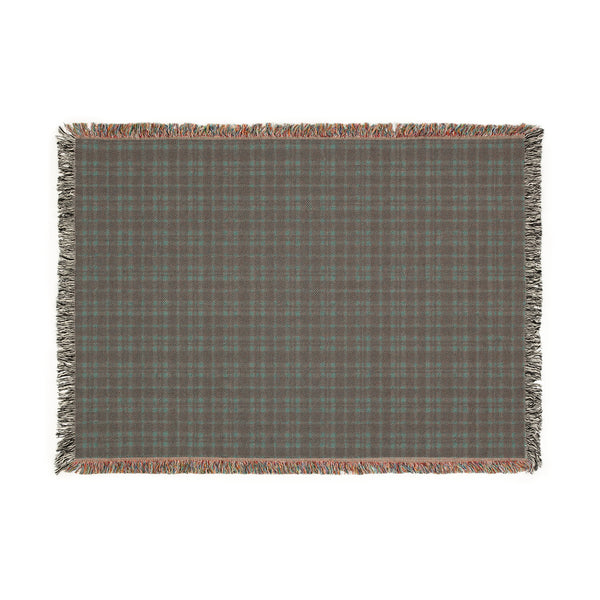 Red and Blue Plaid Woven Throw Blanket