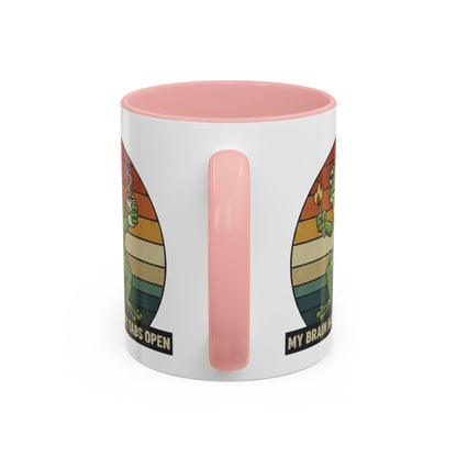 "Too Many Tabs Open" Retro Frog Accent Mug - 11oz & 15oz Ceramic Coffee Cup