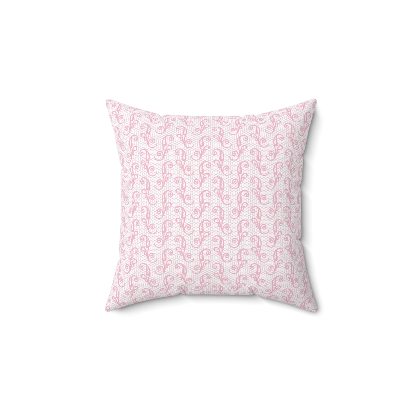 Pink Scroll Patterned - Indoor Throw Pillow