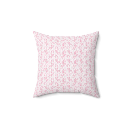 Pink Scroll Patterned - Indoor Throw Pillow