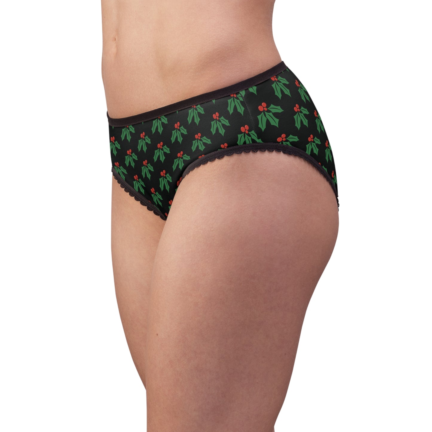 Mistletoe Women's Patterned Brief, Mistletoe Womens Underwear, Christmas Gift, Idea Stocking Stuffer , Gift For Girlfriend, Gift for Wife