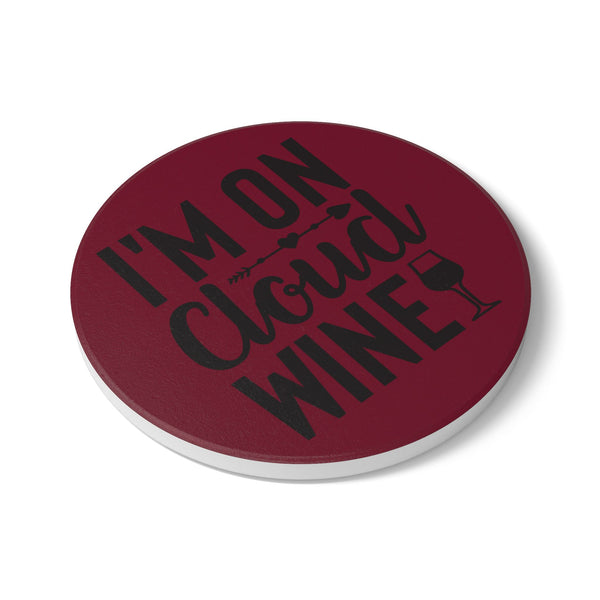 Chic Wine Lover's Ceramic Coaster - Fun Gift for Friends, Great for Home Decor, Housewarming, Parties, or Wine O'clock!