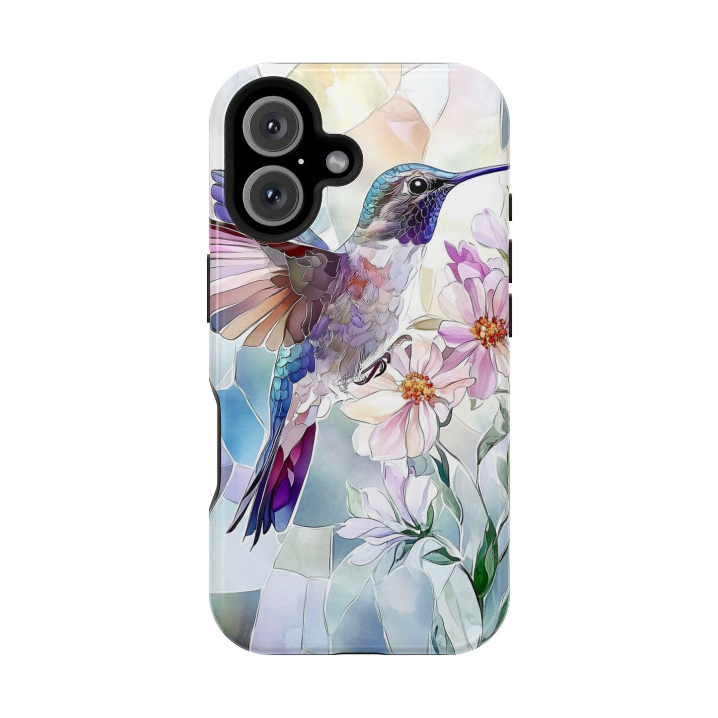 Stained Glass Hummingbird MagSafe iPhone Case