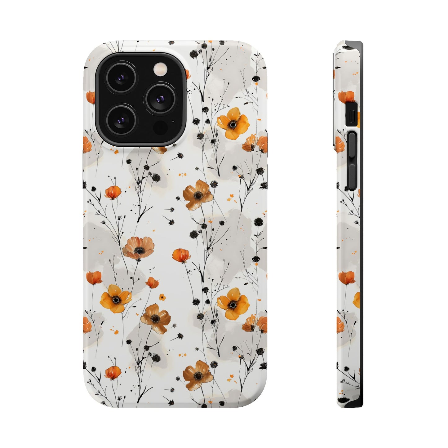 Orange and Yellow Floral MagSafe iPhone Case