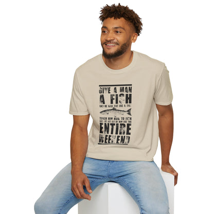Give a Man a Fish - Unisex Softstyle T-Shirt