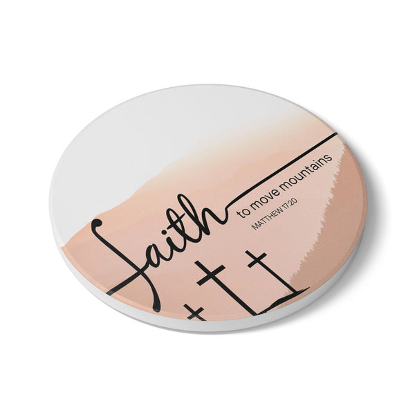 Faith-Inspired Ceramic Coaster