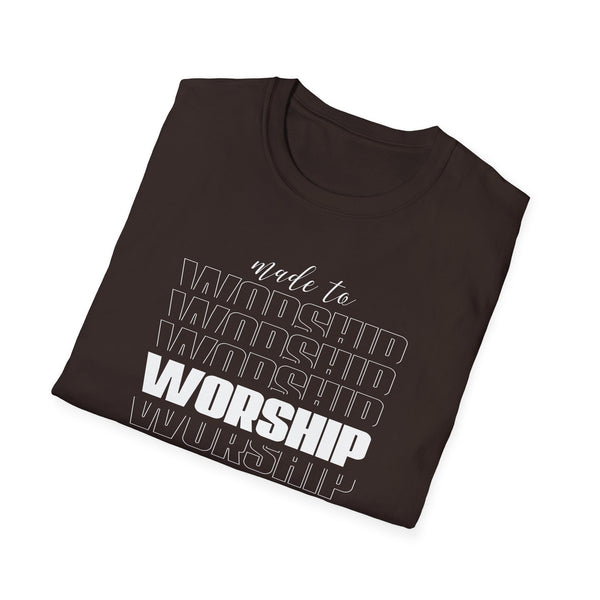 Made to Worship TShirt Unisex Softstyle T-Shirt Christian TShirt