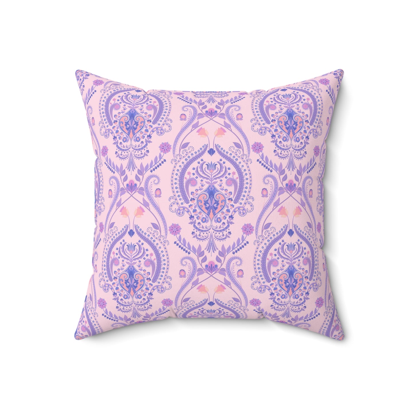 Elegant Pink & Purple Damask - Indoor Throw Pillow
