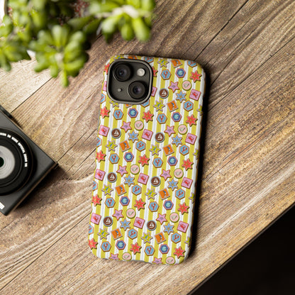 Yellow and White Striped Summer Themed Phone Case