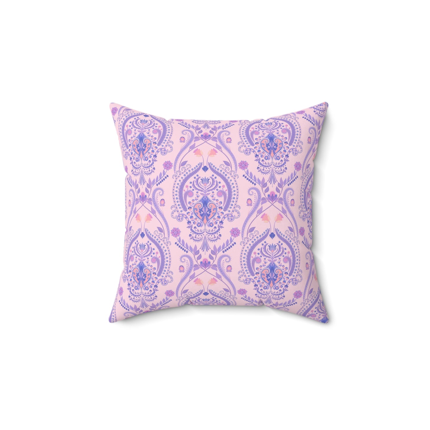 Elegant Pink & Purple Damask - Indoor Throw Pillow