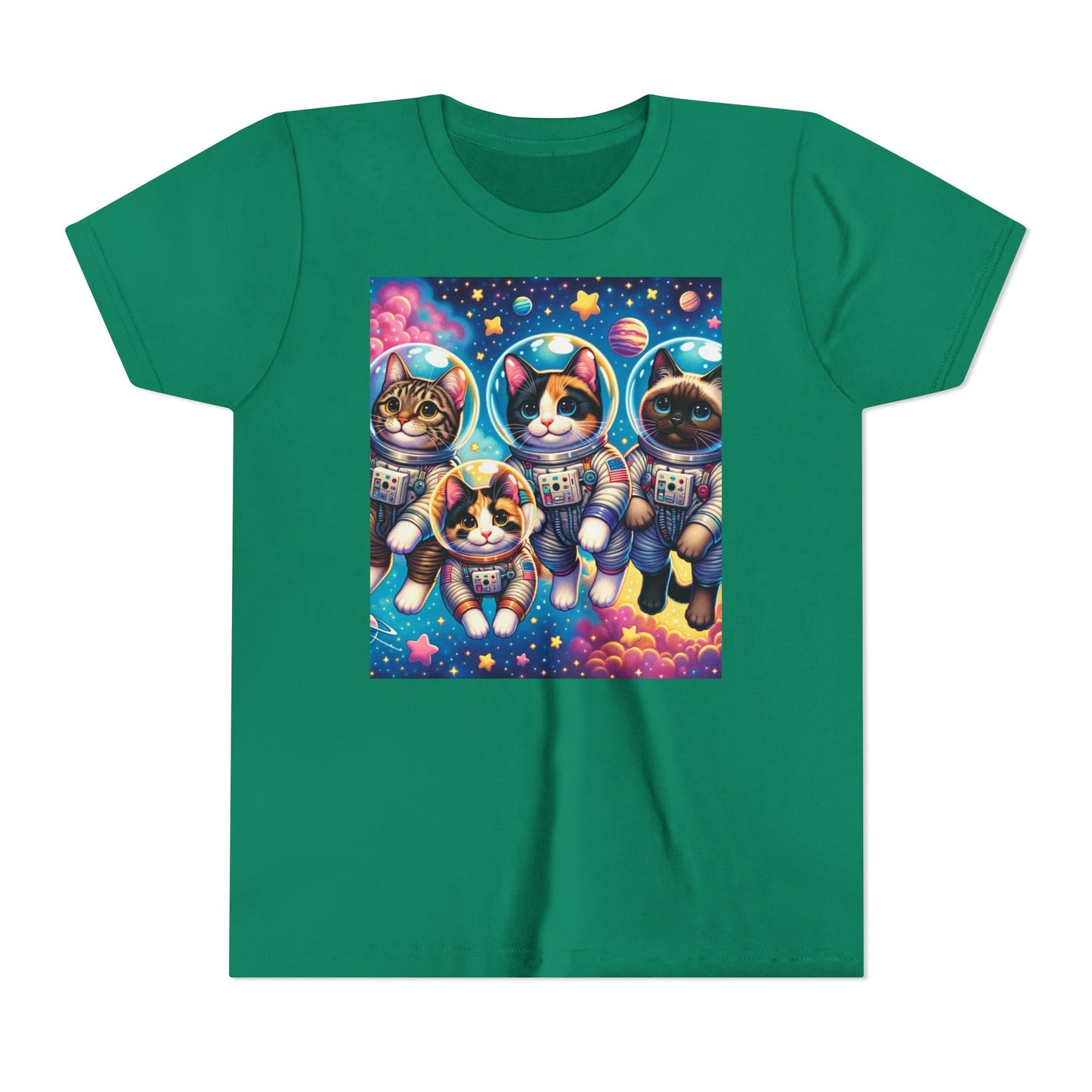 Kids Cats In Space TShirt Kids Graphic Tee