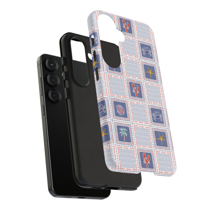 Lobsters Sailboats Seashells - Cell Phone Tough Case