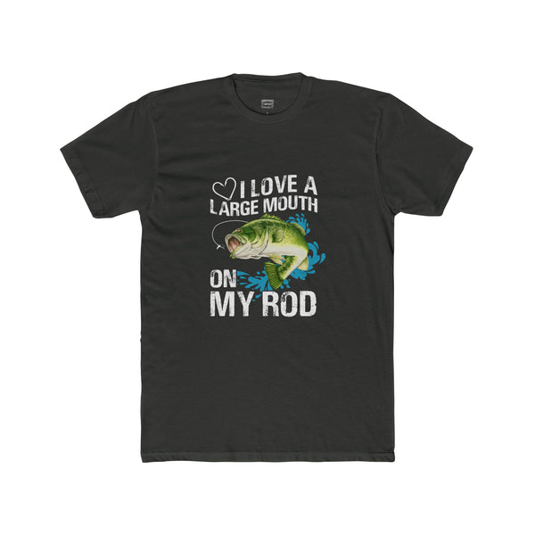 Large Mouth Bass On My Rod - Men's Graphic Funny TShirt