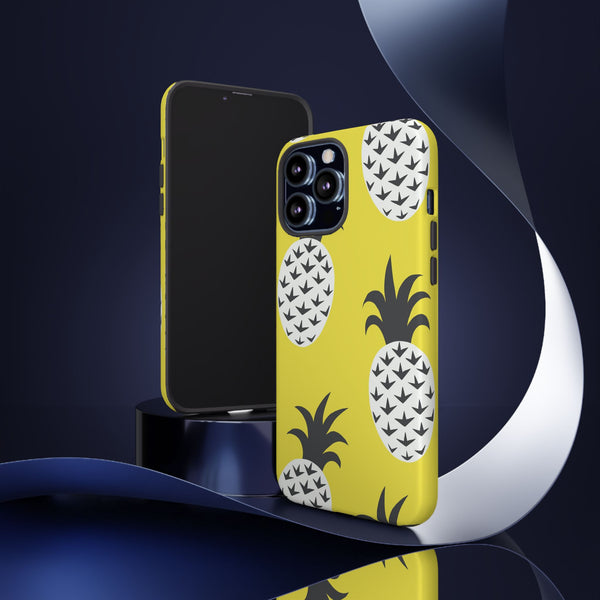Pineapple Themed Phone Case, iPhone Case, Samsung Galaxy Case, Pixel Case, Yellow Phone Case, Tough Case