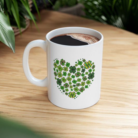 Shamrock Heart | St. Patrick's Day Coffee Mug | 11oz 15oz