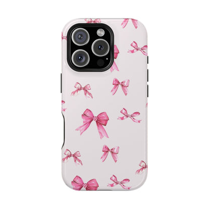 Coquette Pink Bow MagSafe iPhone Case