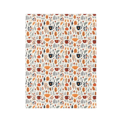 Cozy Floral Velveteen Blanket, Soft Throw for Fall Decor, Seasonal Gift, Home Warmth, Autumn Blanket for Snuggling
