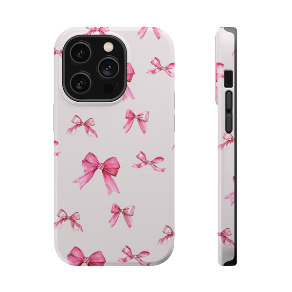 Coquette Pink Bows iPhone Magnetic Tough Case