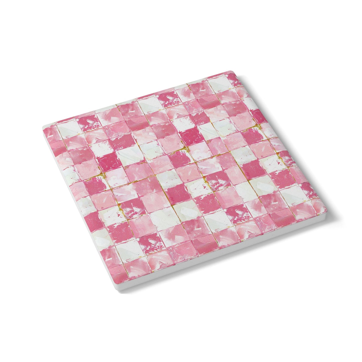 Chic Pink Checkered Ceramic Coaster Set, Modern Home Decor, Unique Gift for Housewarming, Wedding, or Birthday, Kitchen Accessories, [...]
