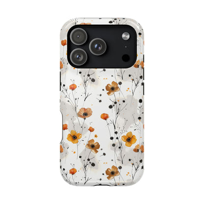 Orange and Yellow Floral MagSafe iPhone Case