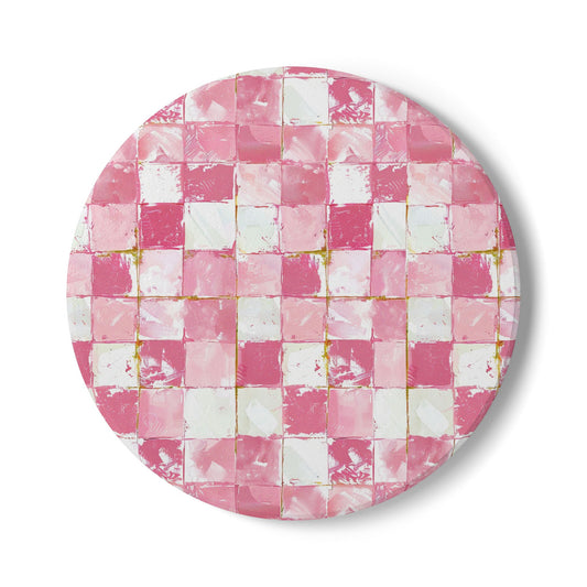 Chic Pink Checkered Ceramic Coaster Set, Modern Home Decor, Unique Gift for Housewarming, Wedding, or Birthday, Kitchen Accessories, [...]