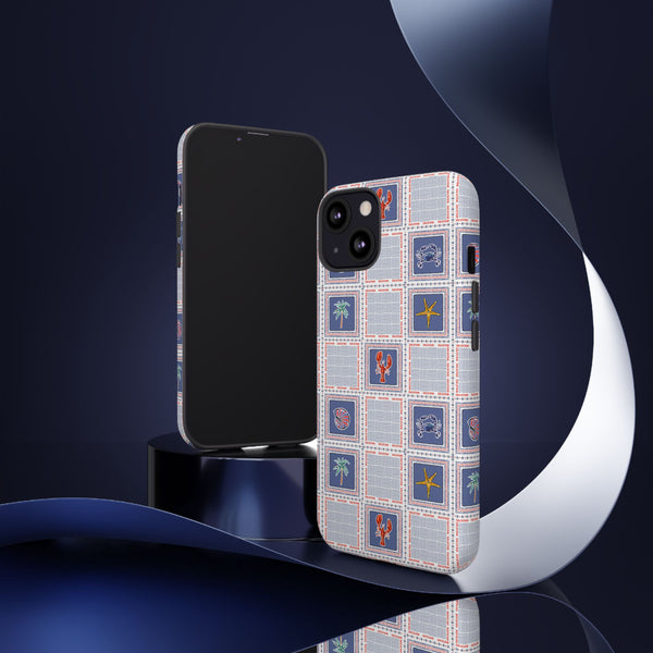 Lobster Themed Phone Case Lobster Luncheon iPhone Case Palm Trees Samsung Case Blue Crabs Pixel Star Fish Themed Tough Cases