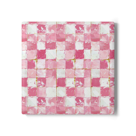 Chic Pink Checkered Ceramic Coaster Set, Modern Home Decor, Unique Gift for Housewarming, Wedding, or Birthday, Kitchen Accessories, [...]