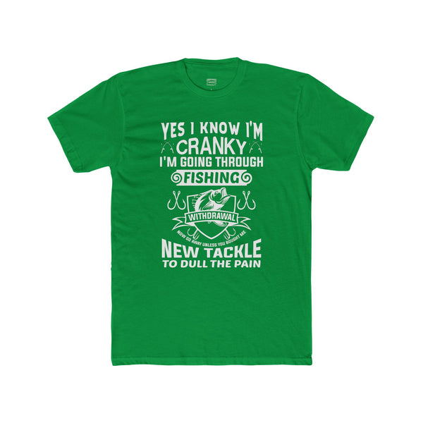 Cranky Fisherman Cotton Fishing TShirt Cotton Crew Tee Graphic TShirt