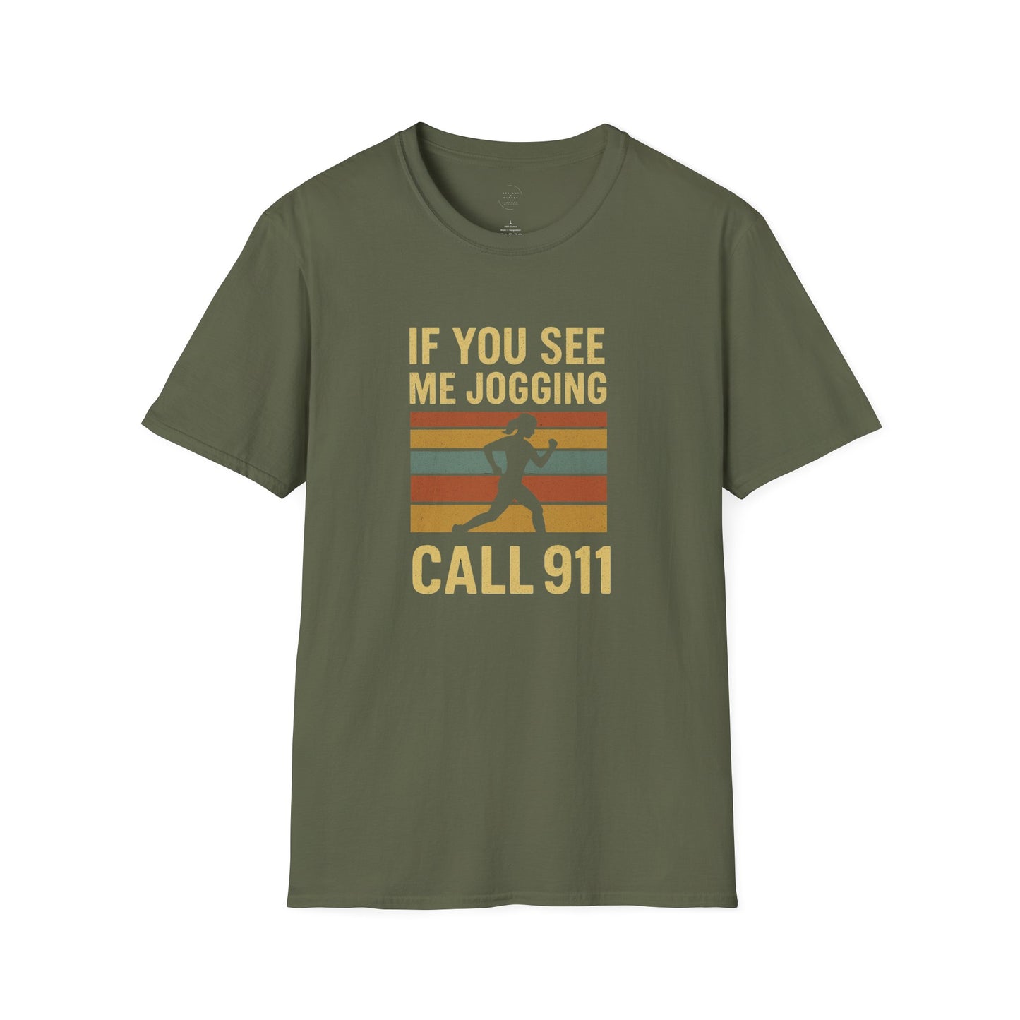 Retro “If You See Me Jogging Call 911” T-Shirt