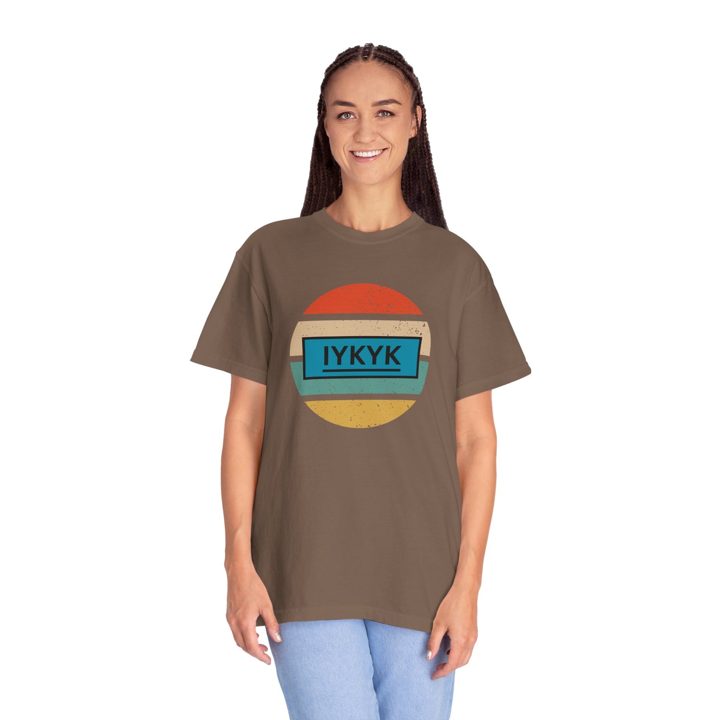 IYKYK Vintage Style Tee with Retro Rainbow