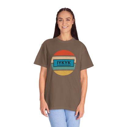 IYKYK Vintage Style Tee with Retro Rainbow