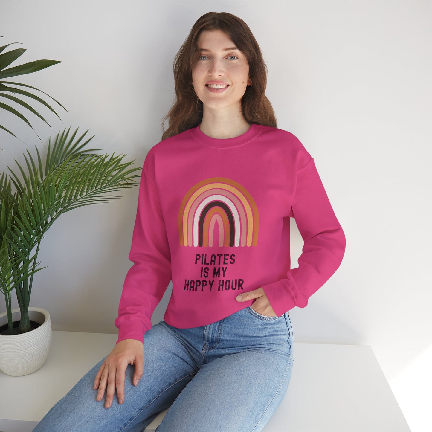 Pilates Is My Happy Hour Sweatshirt Crewneck Sweatshirt