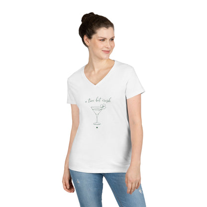 A Tini Bit Irish Shirt Women St Patricks Day V-Neck Tee