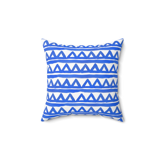 Blue Geometric - Indoor Throw Pillow
