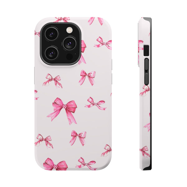Coquette Pink Bows iPhone Magnetic Tough Case