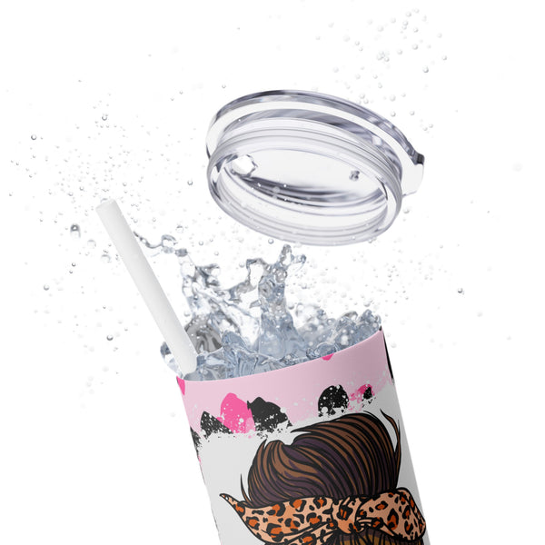 Raising My Husband Is Exhausting - Skinny 20oz Tumbler with Straw